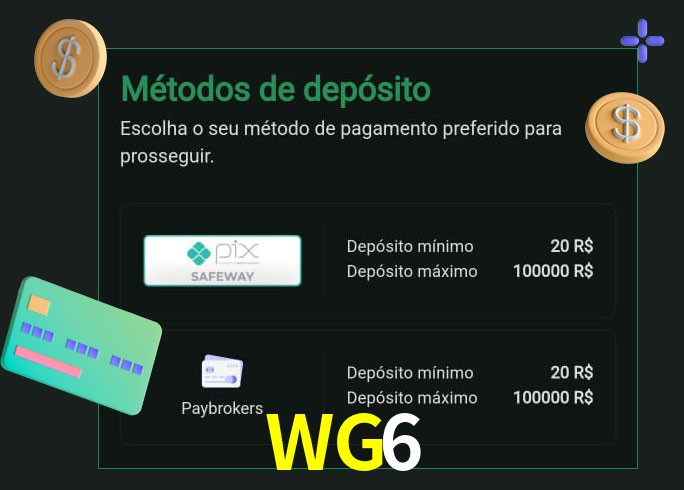 O cassino WG6bet oferece uma grande variedade de métodos de pagamento