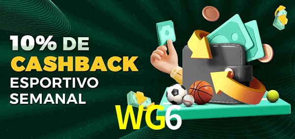 10% de bônus de cashback na WG6